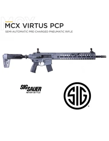 SIG SAUER MITRAILLEUSE PCP MCX VIRTUS SEMI-AUTO CAL 5.5