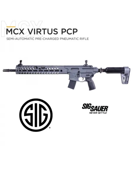 SIG SAUER METRALHADORA PCP MCX VIRTUS SEMI-AUTO CAL 5.5