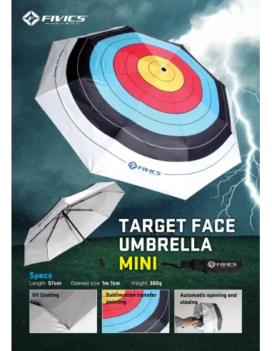 FIVICS CHAPÉU DE CHUVA COMPACTO ALVO TIRO COM ARCO (UN)