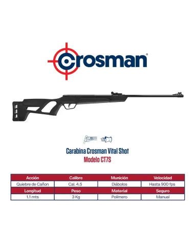 CROSMAN CARABINA AIRE VITAL SHOT CAL 4.5 (UN)