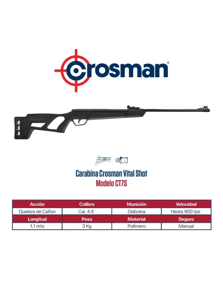 CROSMAN CARABINA AIRE VITAL SHOT CAL 4.5 (UN)