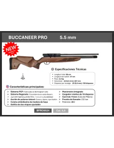 BSA CARABINA PCP BUCCANEER PRO Cal 5.5 (UN)