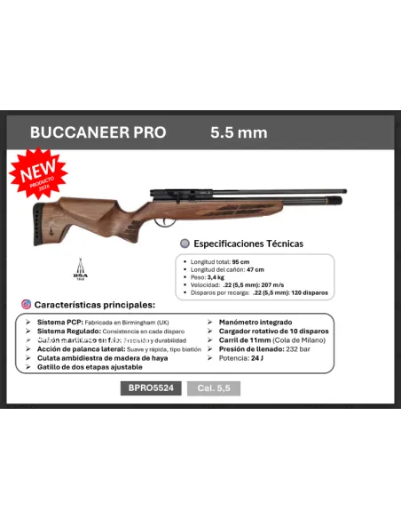 BSA CARABINE PCP BUCCANEER PRO Cal 5.5 (UN)