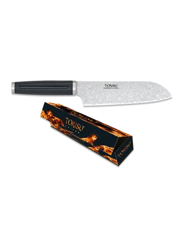 TOKISU FACA COZINHA DAMASCO SANTOKU LÂMINA 18 CM (UN)