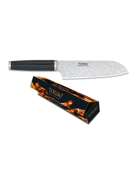 TOKISU CUCHILLO DAMASCO SANTOKU HOJA 18 CM (UN)