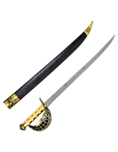 IRON ESPADA ORNAMENTAL PIRATA COM BAÍNHA ref 017BS