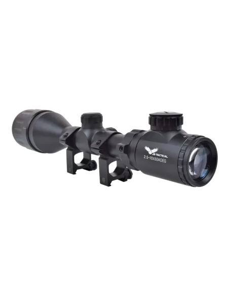 JS MIRA TELESCÓPICA 2,5-10x50EG COM MONTAGENS WEAVER